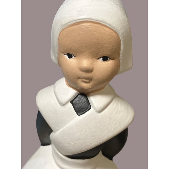 Vintage Atlantic Mold Man and Woman Pilgrims Thanksgiving Autumn Fall - Picture 3 of 9